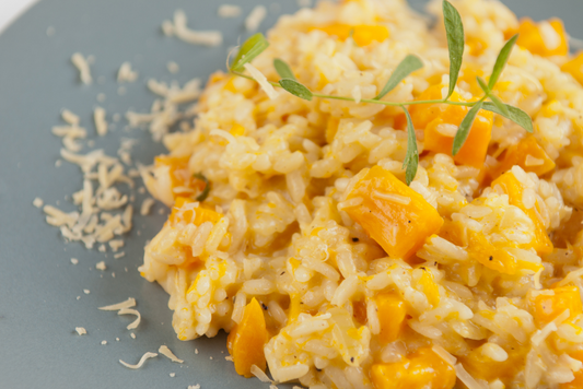 Pumpkin Risotto Featuring Riso Scotti Arborio Rice