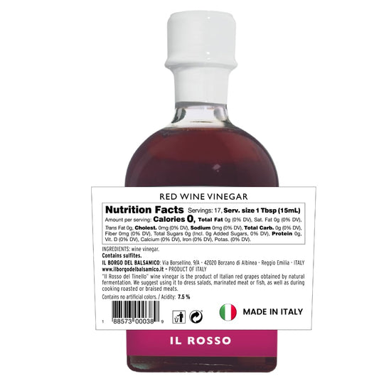 IL TINELLO, Red Wine Vinegar Aceto di Vino Rosso, (8.45 fl oz) 250ml