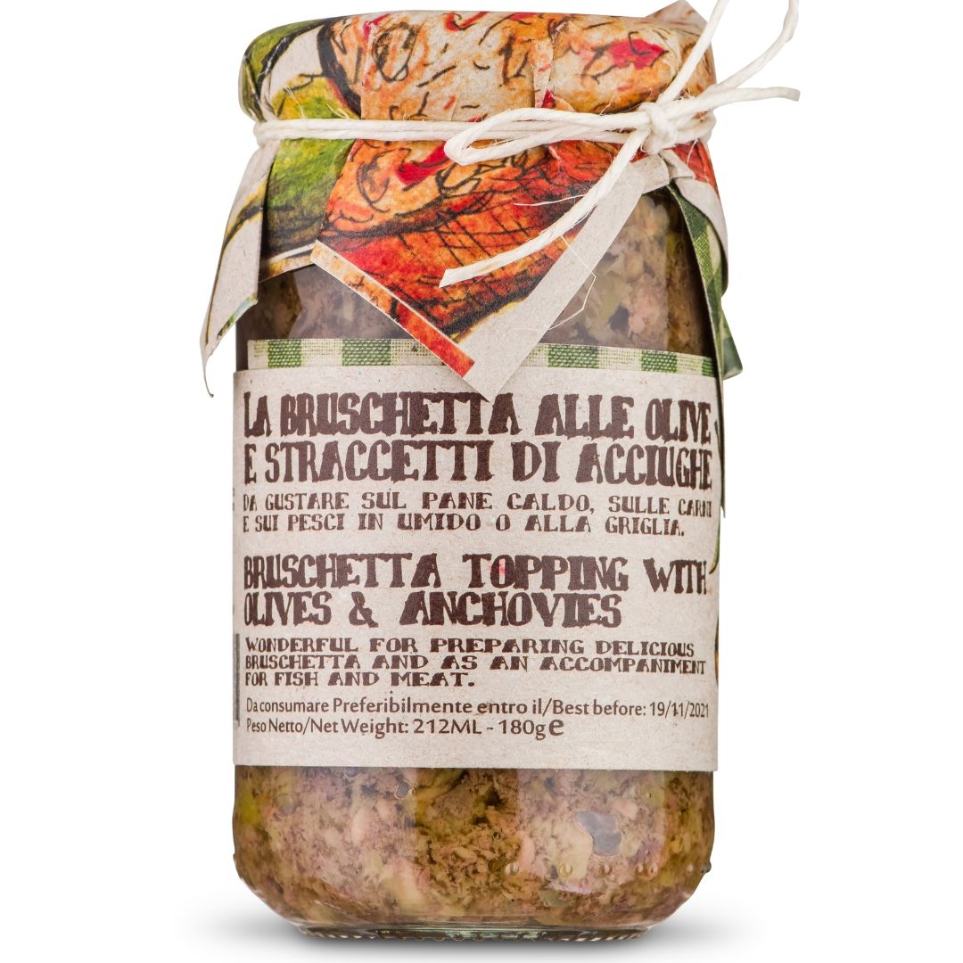 SALE! Artigiani dei Sapori, Bruschetta Spread with Olives & Anchovies r) 6.3oz (178g)