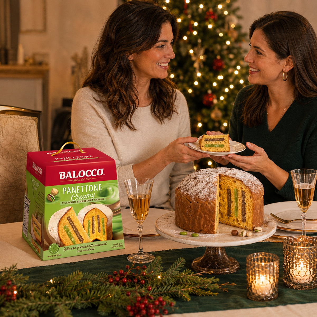 Balocco - Panettone Creamy Pistachio & Hazelnut - 800g (28.2 oz)
