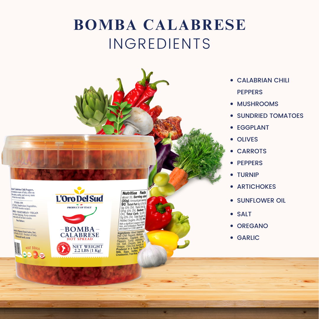 L'Oro Del Sud, Calabrian Chili Pepper Paste, (1 kg) 2.2 lb