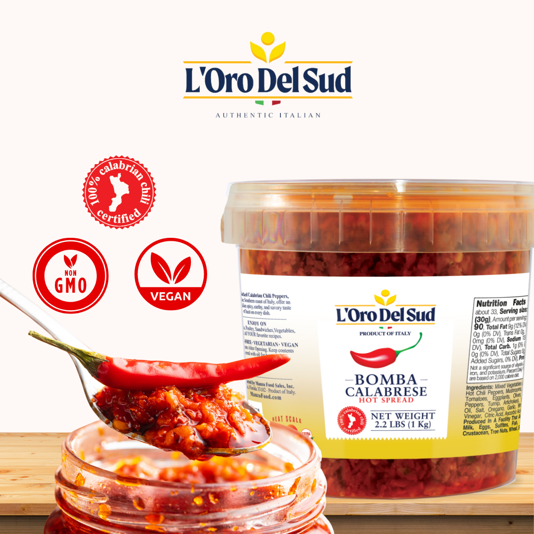 L'Oro Del Sud, Calabrian Chili Pepper Paste, (1 kg) 2.2 lb