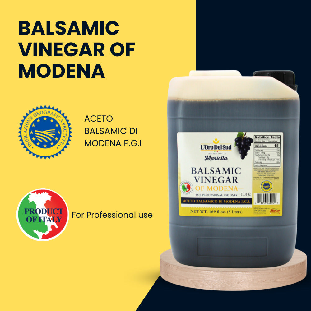 Authentic Balsamic Vinegar of Modena – crafted for professional kitchens, delivering a rich, balanced flavor to elevate every dish.