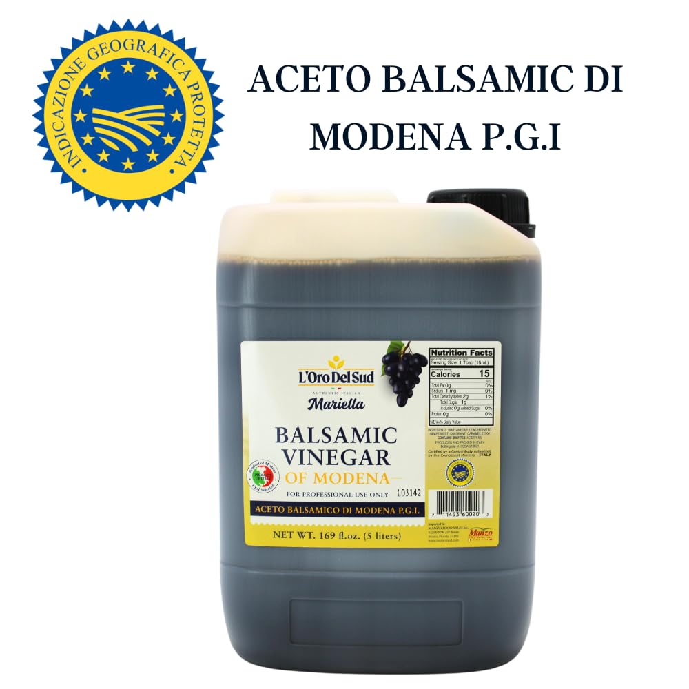 Authentic Balsamic Vinegar of Modena P.G.I. – Crafted in Italy with the perfect balance of sweet and tangy, ideal for professional culinary creations