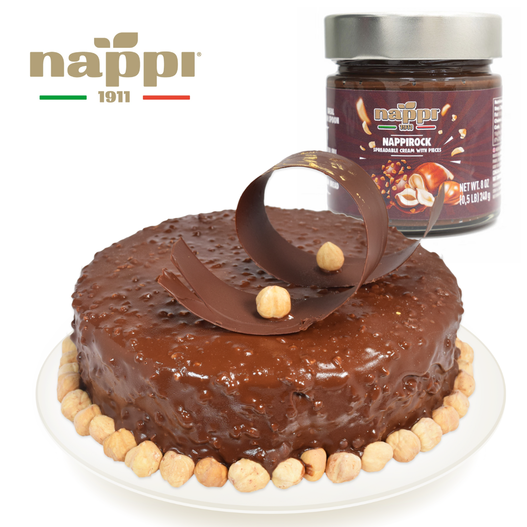Spreadable Crunchy Hazelnut Chocolate Spread, 8.5 oz (240 g), Nocciola, Nappirock