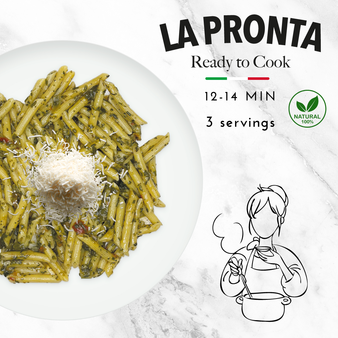 LIQUIDATION! La Pronta Penne Pasta with Herbs, , Mix with Boiling Water, 100% Natural, La Pronta 7.05 oz / (200 g)