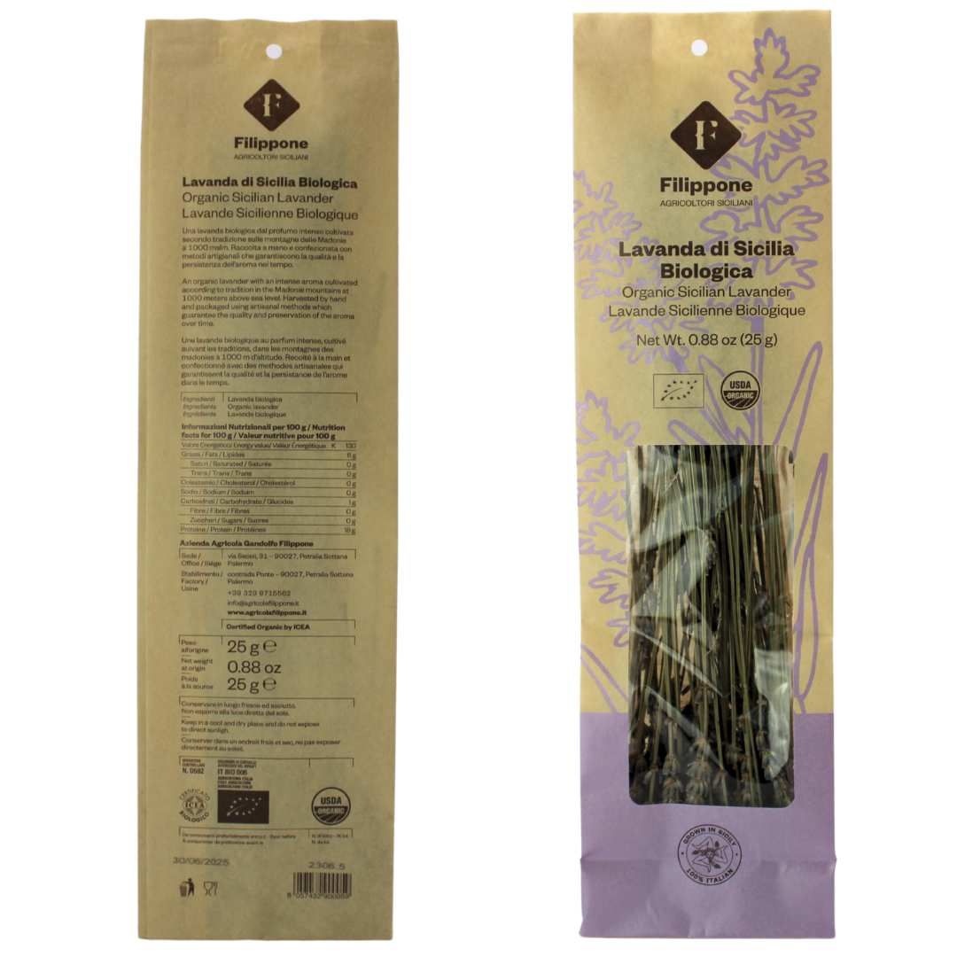 Filippone® Organic Dried Lavender Bunch (25 g)(0.88 oz), Italian Dried Lavender Branches