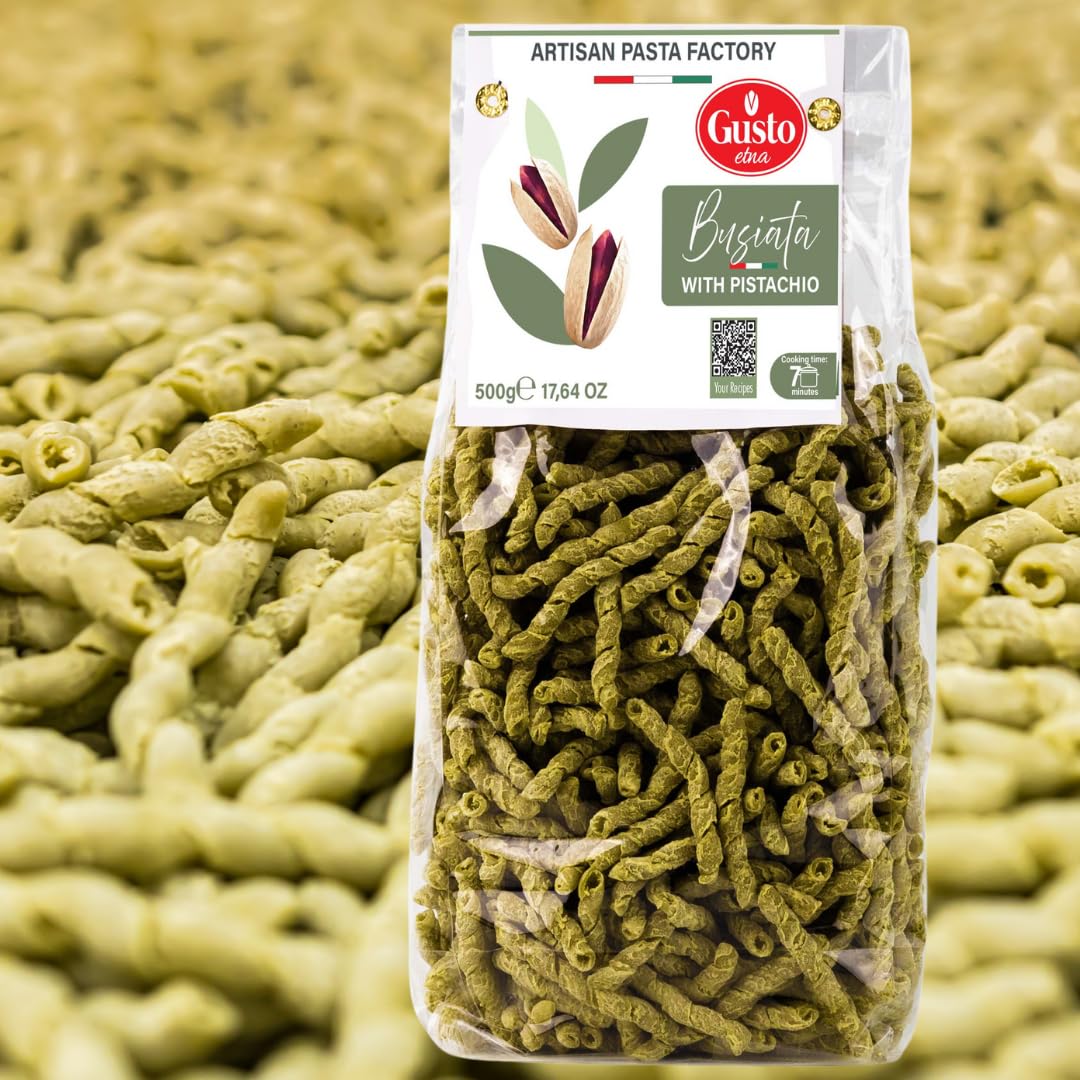 Artisan Busiata with Pistachio – A gourmet twist on a Sicilian classic