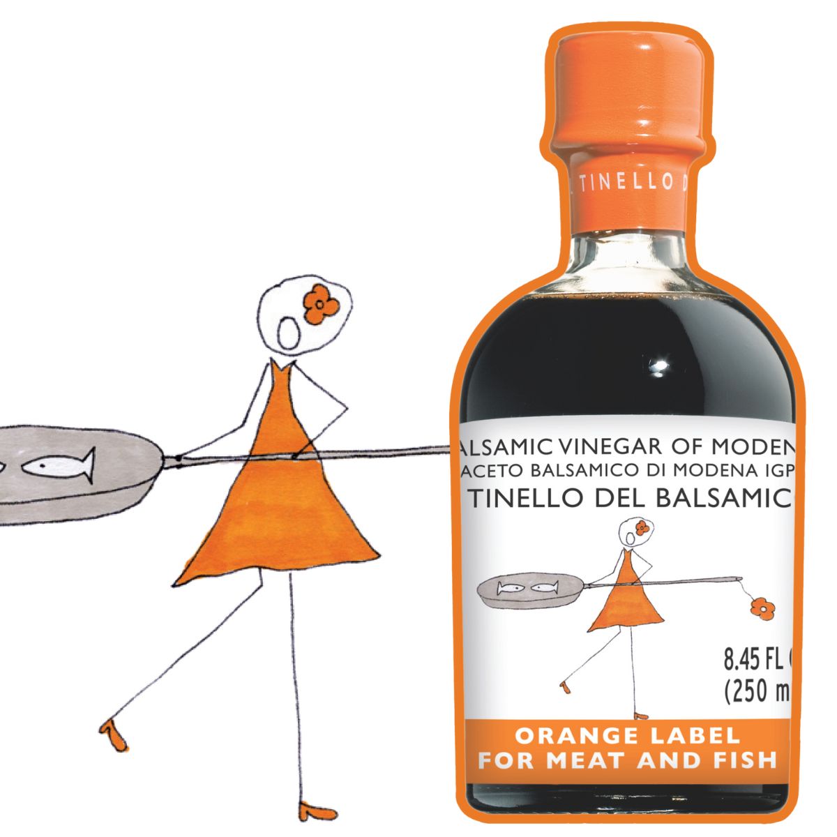 IL TINELLO, Aceto Balsamico di Modena IGP, Orange Label, (8.5 fl oz) 250ml