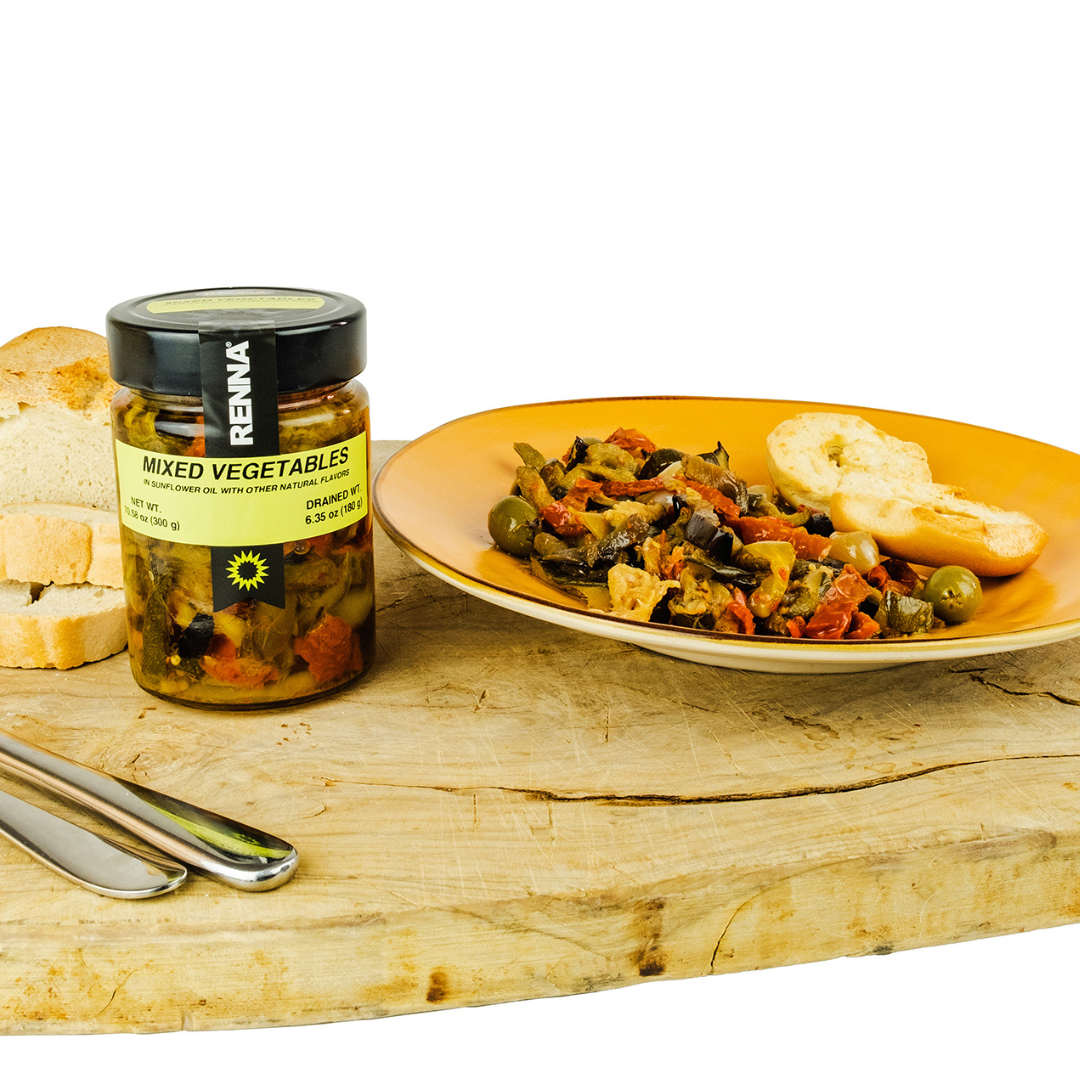 Renna, Mixed Vegetables preserved in oil, 10.58 oz