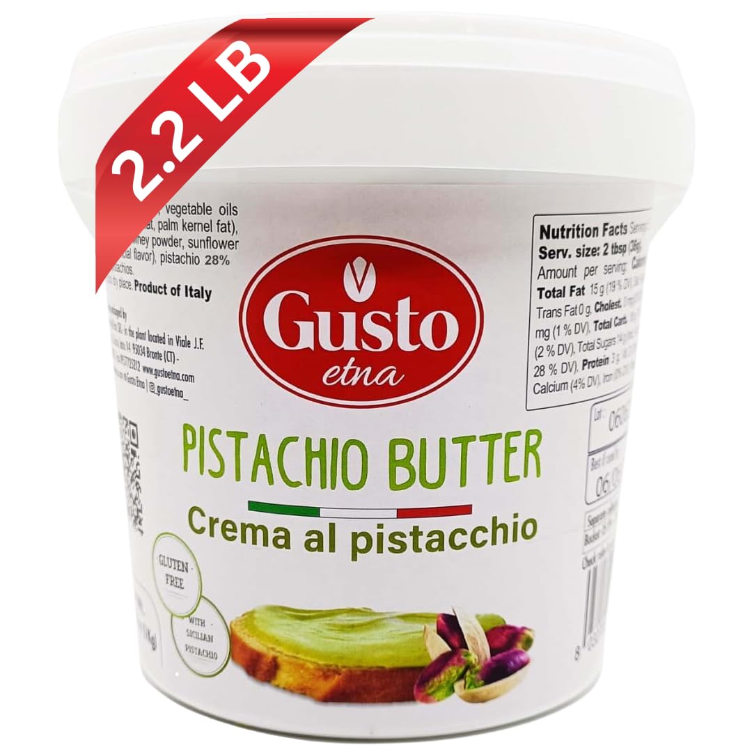 Gusto Etna, Sweet Pistachio Butter Cream, 2.2 lb (1kg)