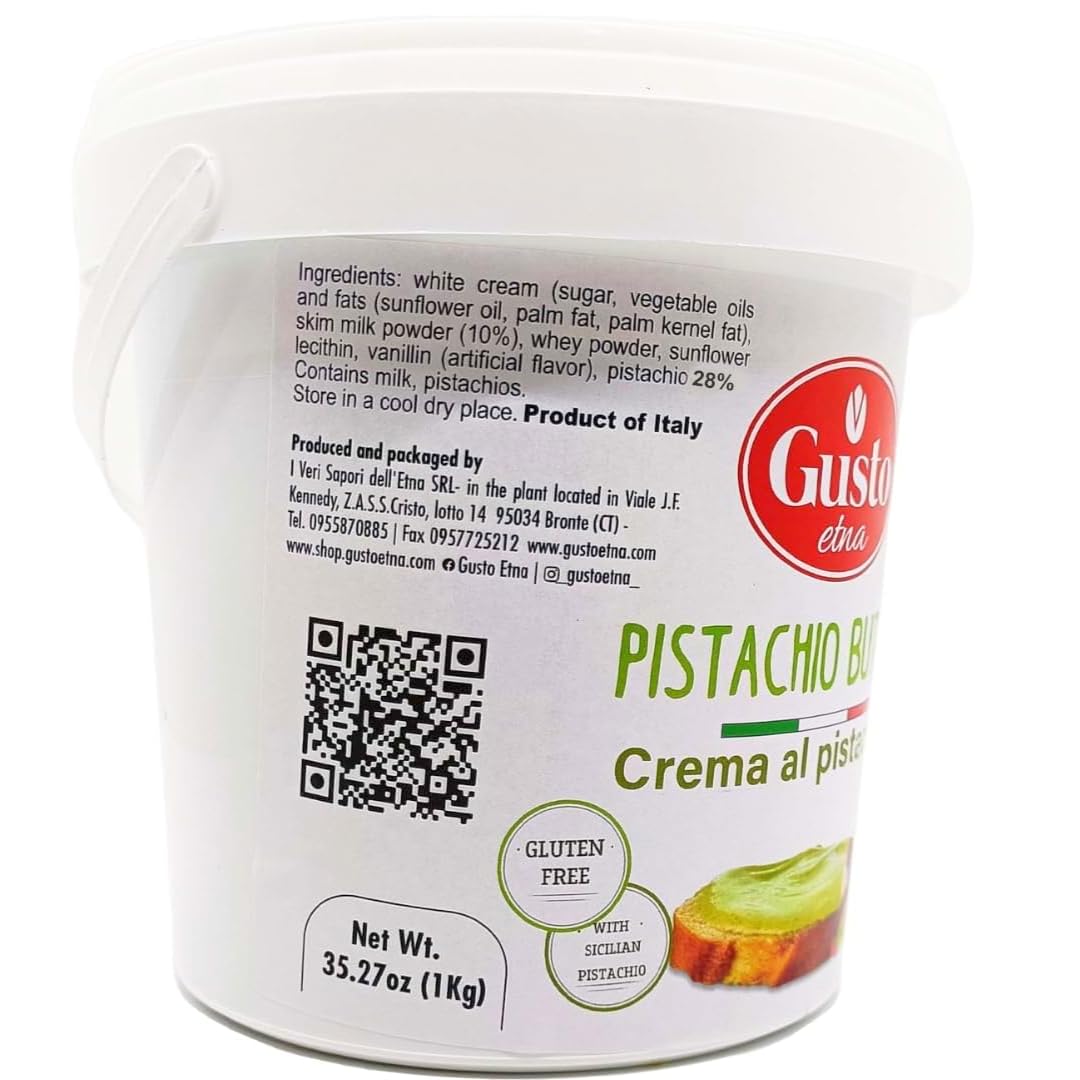 Gusto Etna, Sweet Pistachio Butter Cream, 2.2 lb (1kg)
