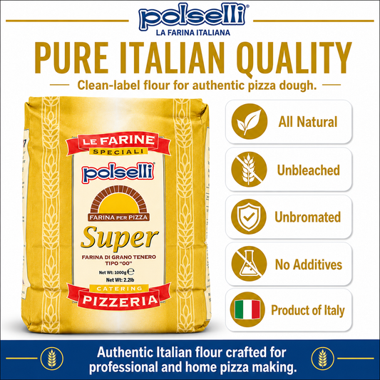 Milled in Italy for dependable handling, this Italian 00 flour is built for serious home dough work and restaurant prep lines.