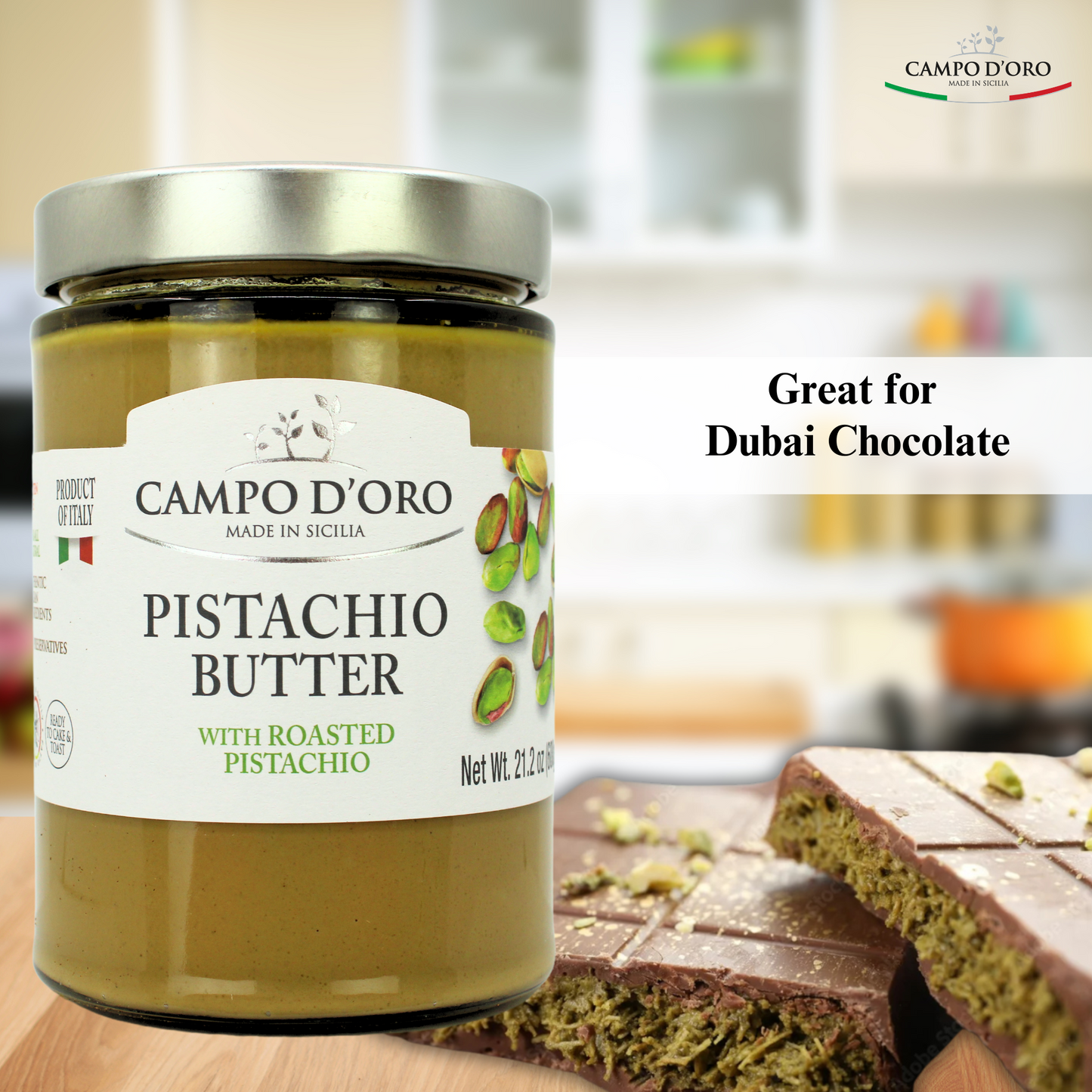 Campo D'Oro, Pistachio Butter Cream, 21.2oz