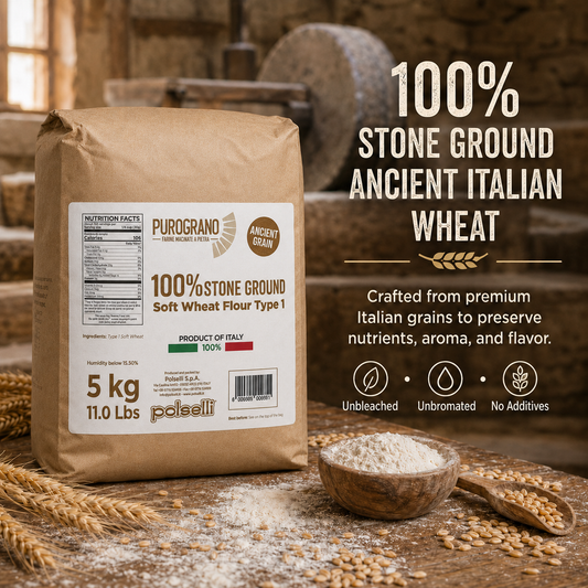 Italian-milled for consistent mixing, shaping, and baking performance, this Type 1 flour is ideal for both weekend pizza nights and professional kitchen workflows.