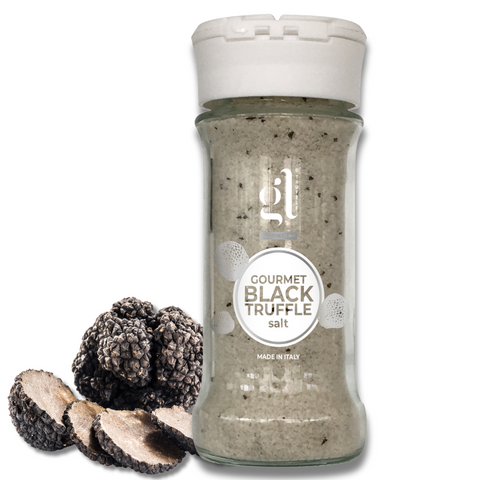 Gourmet Black Truffle Salt 90 gr (3.2 oz),Truffle Salt Seasoning, Elevate Your Culinary Experience. by GL Truffle, Product of Italy