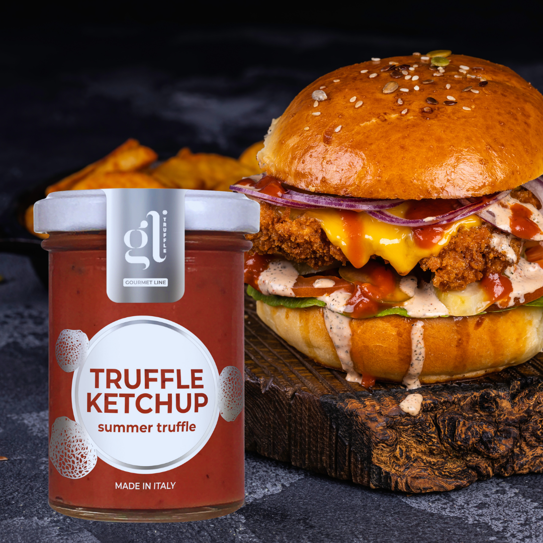 out this item Superior Truffle Infusion: Our Truffle Ketchup is infused with premium truffle essence, carefully extracted from the finest truffles, to ensure an authentic and intense flavor profile. Each jar is packed with the irresistible essence of truffles that will tantalize your taste buds.