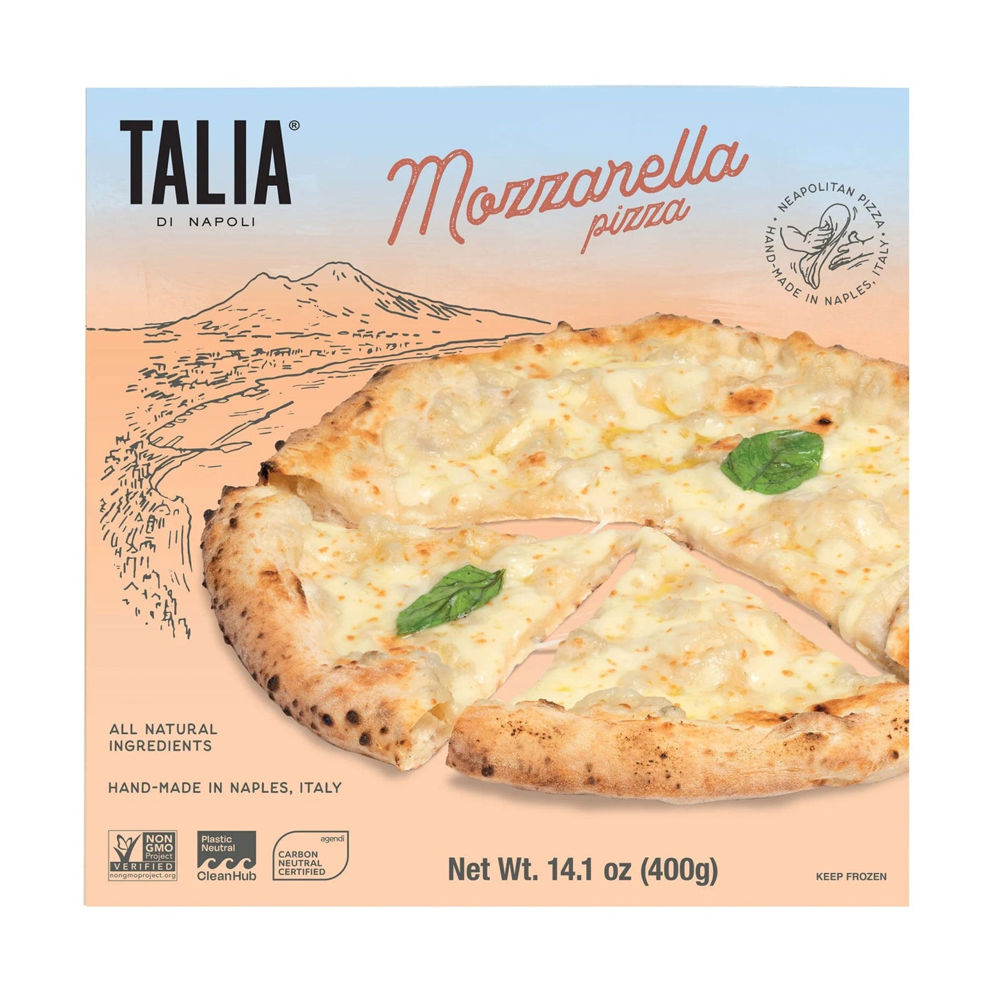 Talia di Napoli, 10 Pack, Frozen Neapolitan Pizza, Mozzarella, Product of Italy, 10 X Retail Box 14.1 oz