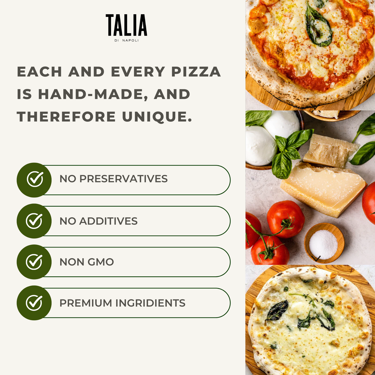 Talia di Napoli, 10 Pack, Frozen Neapolitan Pizza, Mozzarella, Product of Italy, 10 X Retail Box 14.1 oz