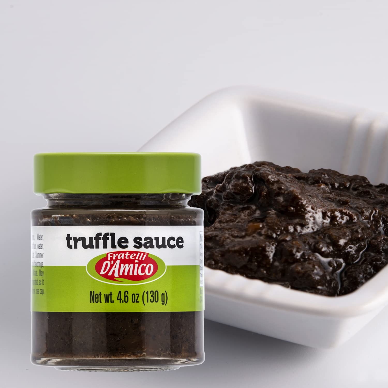 Jar of Fratelli D’Amico black truffle sauce 130g authentic Italian gourmet truffle sauce