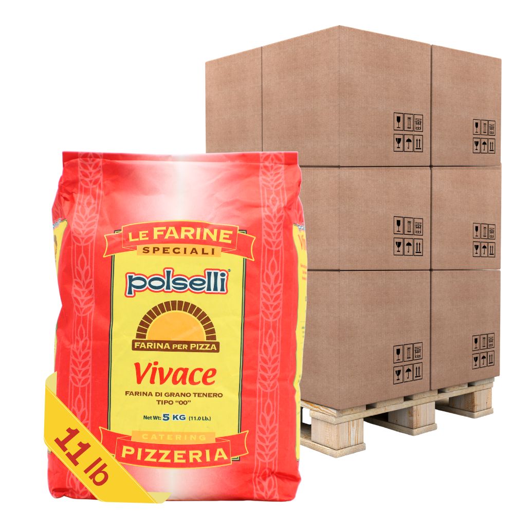 PALLET SPECIAL - Polselli, Vivace Tipo 00 Pizza Flour, 100 bags x 5 kg (11 lb)