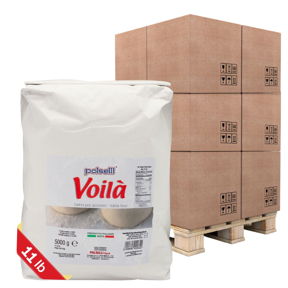 PALLET SPECIAL - Polselli Voila’ Spolvero "00" Flour – Working Table Flour, 100 bags x 5 kg (11 lb)