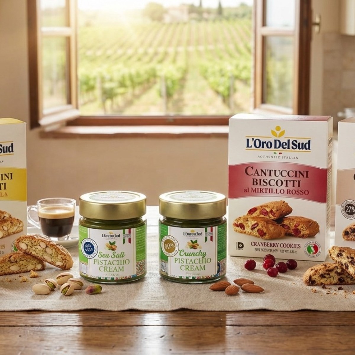 Premium Italian pistachio cream by L’Oro Del Sud. Smooth, crunchy, and sea salt varieties made with high-quality pistachios.