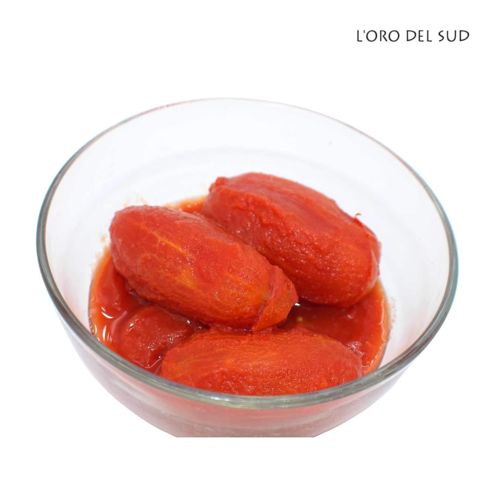 L’Oro Del Sud Whole Plum Tomatoes w/Basil #10 Can (7.5 lbs. | 3.4 kg) - Wholesale Italian Food