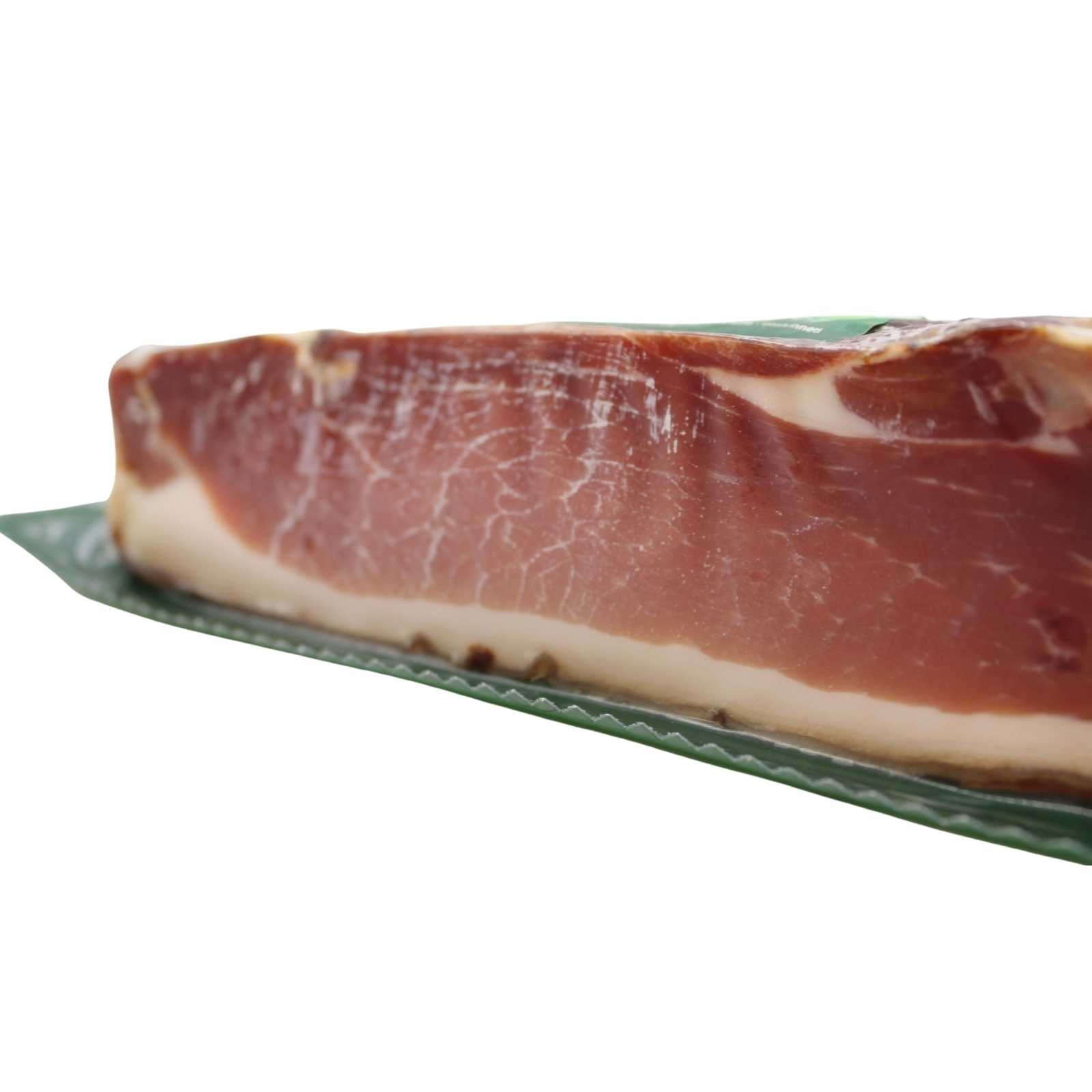 SPECK | Smoked Cured Ham - Prosciutto | Weight approx. 5 lbs | by Moser brand close up