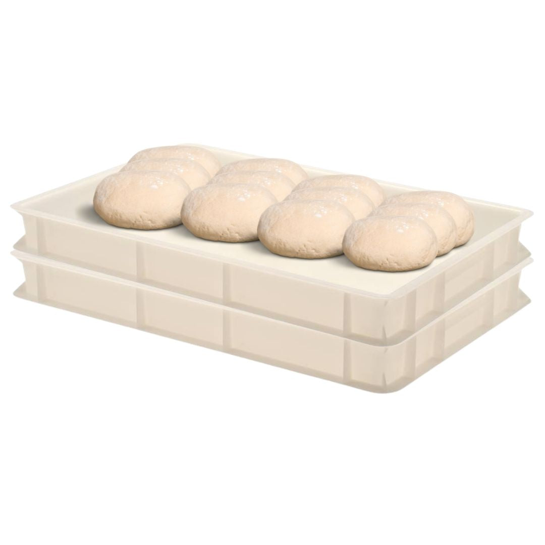 (2 Pack), Dough Proofing Box, White, (23.6 inch x 15.74 inch x 2.75 inch).