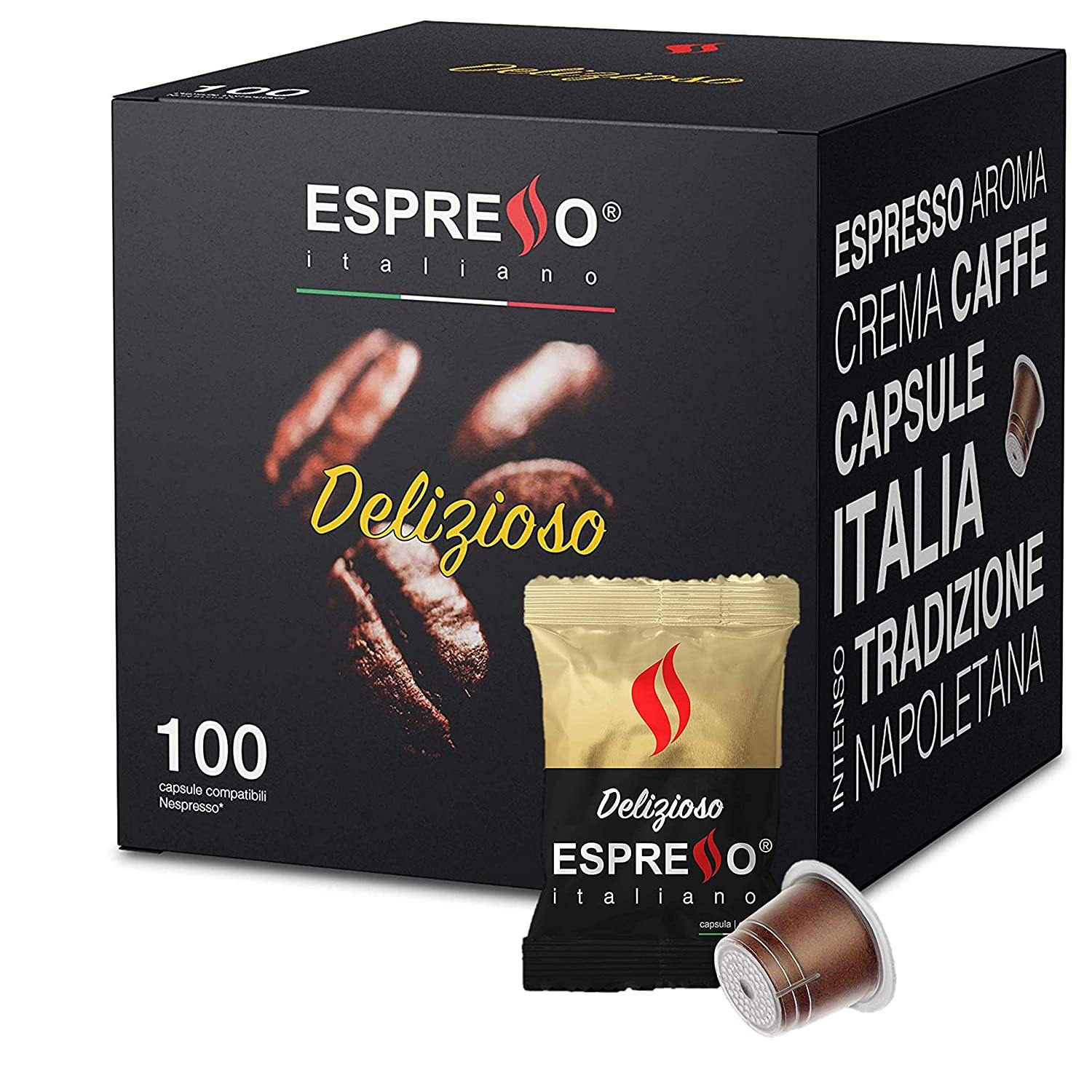  DELICITALY Pure Italian Food Italian Coffee pods compatible  with Nespresso PRO Professional machines, Zenius, Gemini And Momento, NOT  compatible with Vertuo (Cremoso 50, Ristretto 50 pods) : Grocery & Gourmet  Food