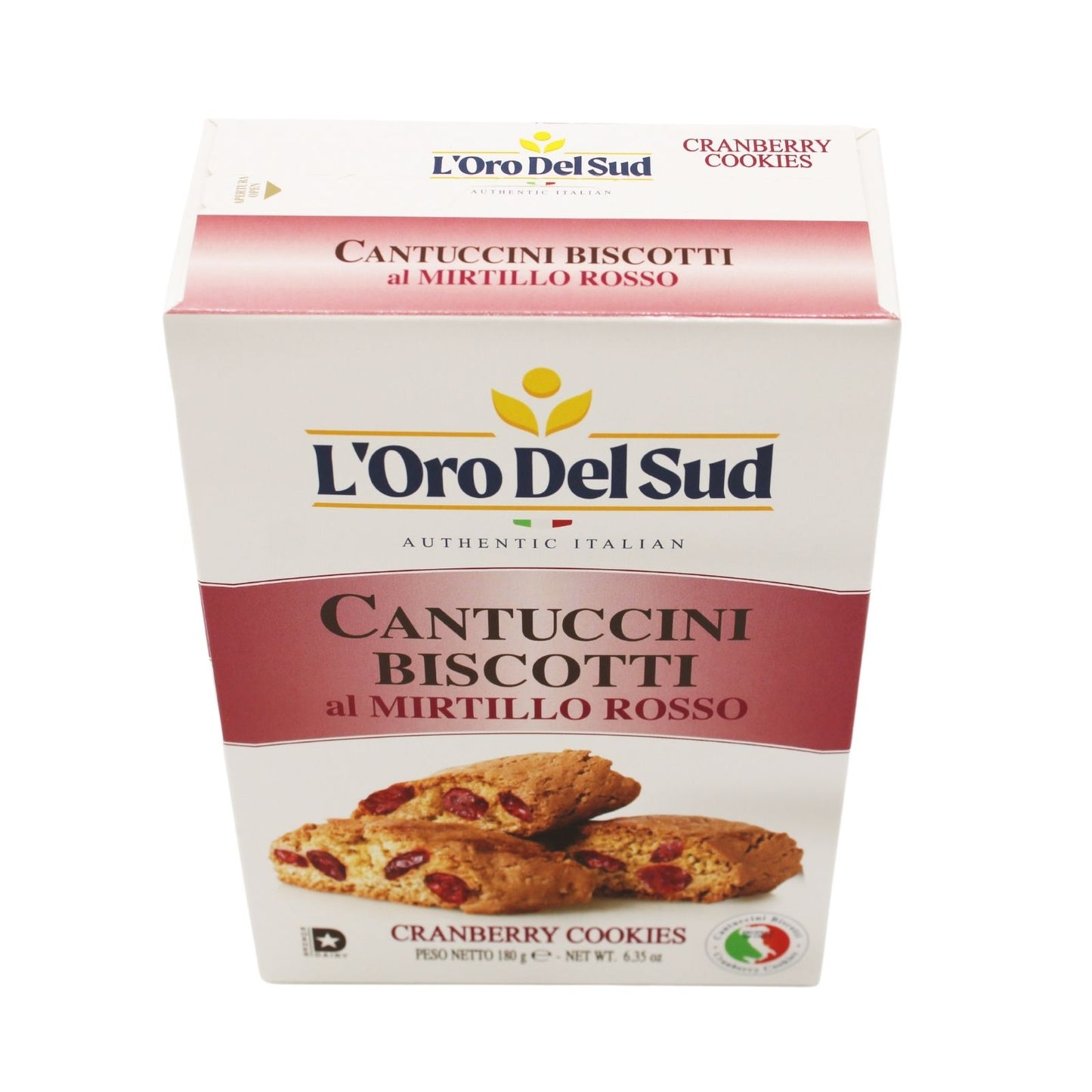 L'Oro Del Sud Cantuccini biscotti cranberry cookies Italian almond biscuits 180g box