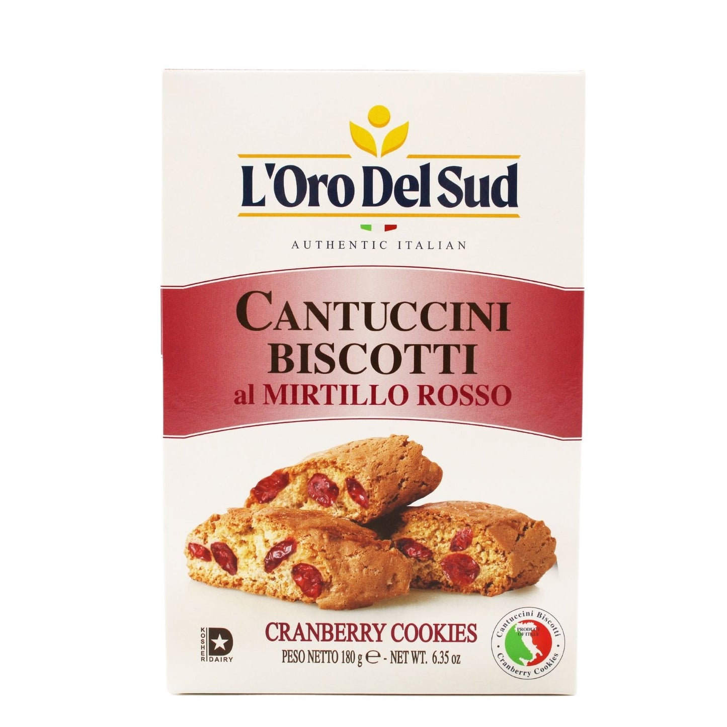 L'Oro Del Sud Cantuccini biscotti cranberry cookies Italian almond biscuits 180g box