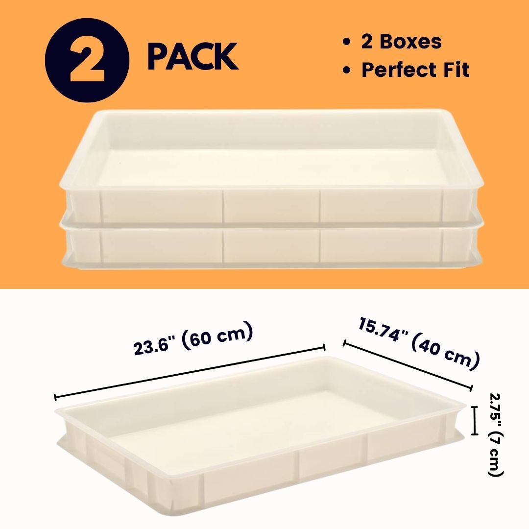 Stackable Pizza Dough, Commercial Dough proofing, , pizza Trays and Covers, Cover Dough Tray Food Storage Box Container for Home Kitchen Restaurant