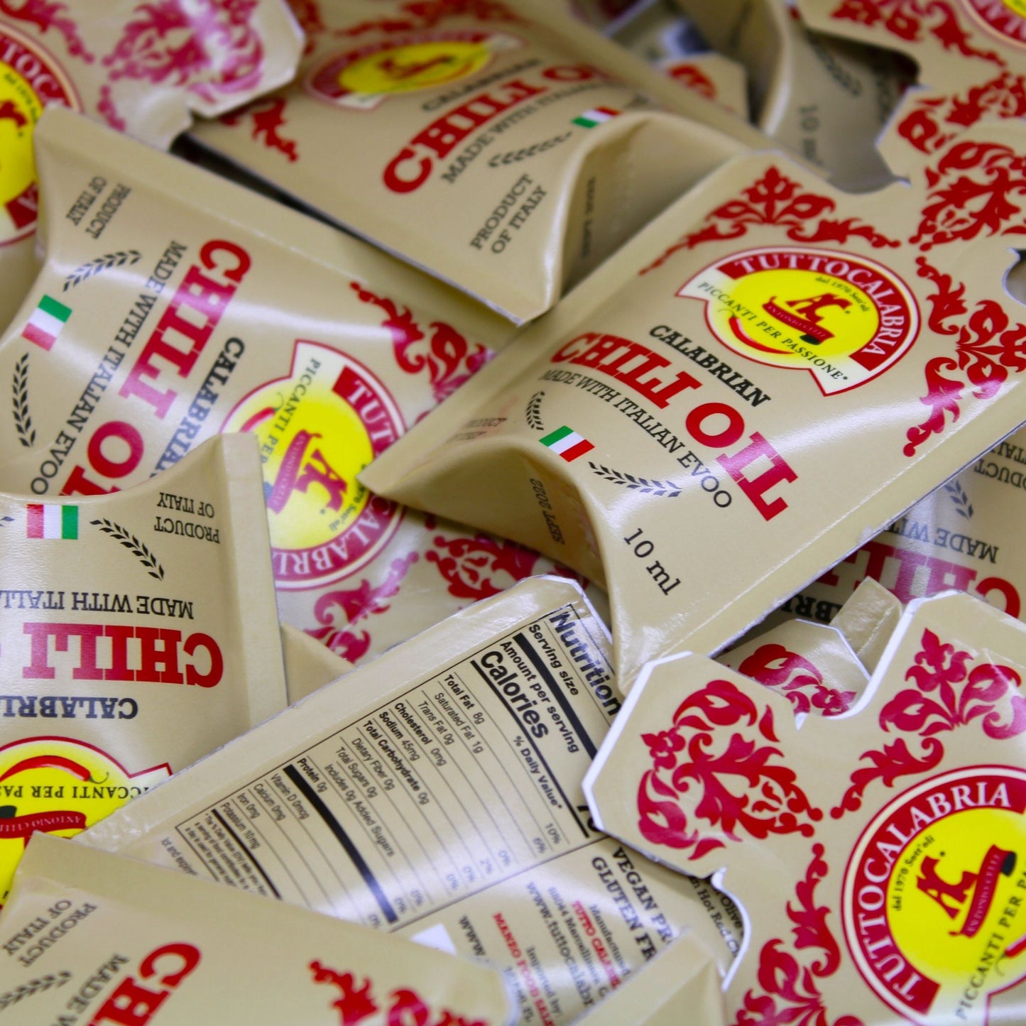 Calabrian Chili Pepper Infused Extra Virgin Olive Oil Personal Packs Bulk