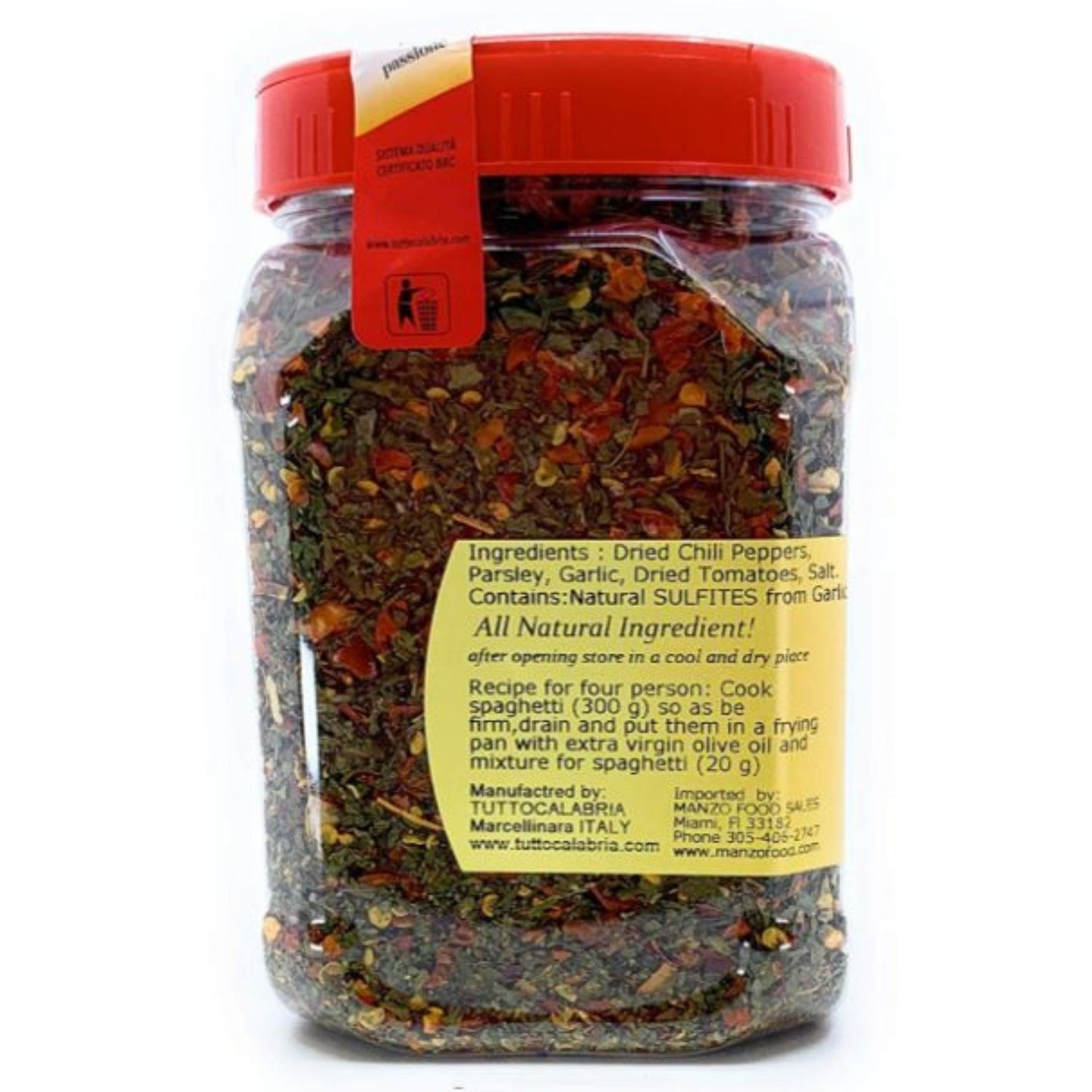 Tutto Calabria Dried Spaghettata Seasoning Shaker Ingredients