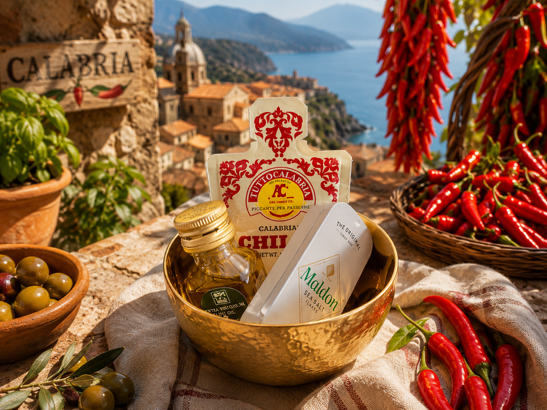 Calabrian Chili Pepper Infused Oil featured on JetBlue Mint Service