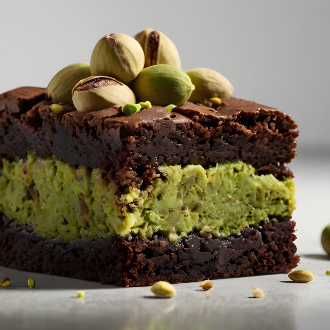 Dubai Dessert Craze: Pistachio Chocolate Bars & Brownies with Gusto Etna Cream