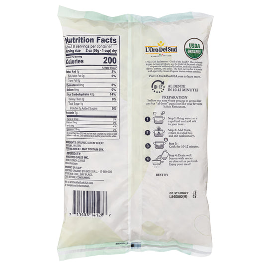 L'Oro Del Sud, Organic Medium Shells Pasta 20 Pack x 1 lb.