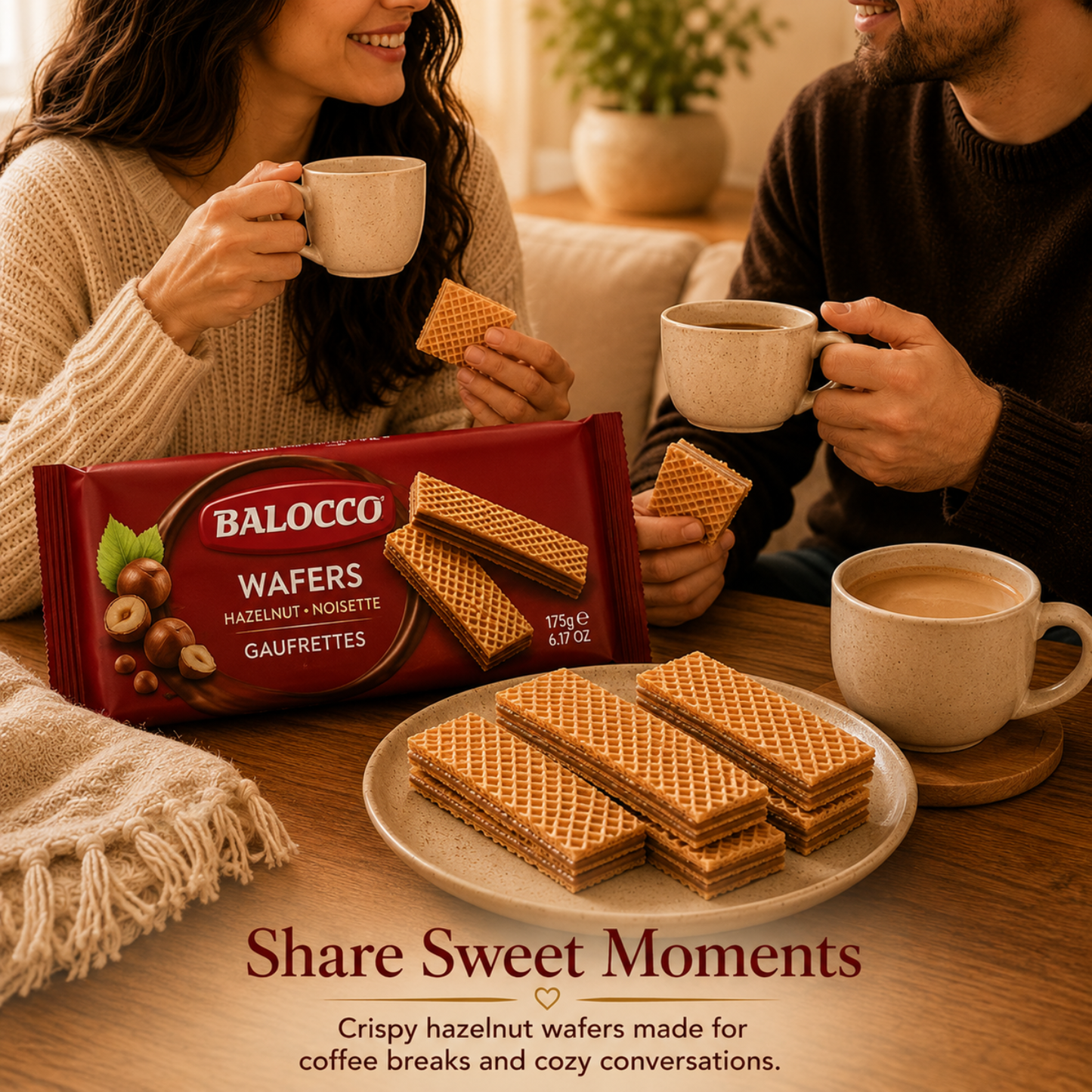 Balocco Italian Hazelnut Wafer Cookies  6 oz