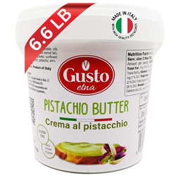 PREORDER: (Shipping 5/25 or before) Gusto Etna, 6.6 lb (3 Kg) Pistachio Butter / Cream, Bulk Tub, Pistachio Cream for Knafeh Pistachio Chocolate Bars, Dubai Chocolate Bar Filling