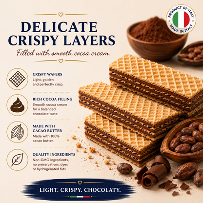 Balocco Cocoa Wafer Cookies 6.1 oz (175g)