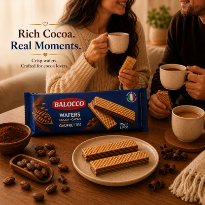 Balocco Cocoa Wafer Cookies 6.1 oz (175g)