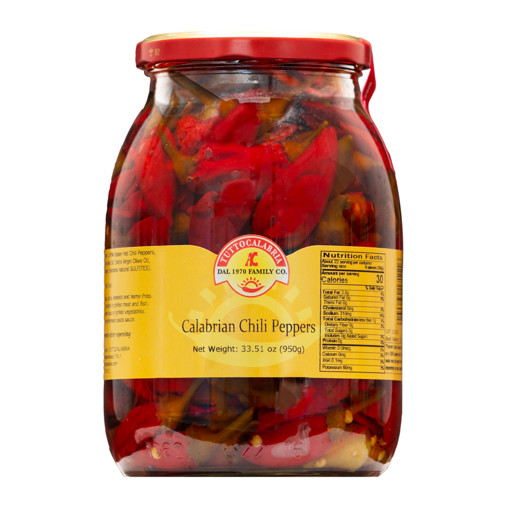 Tutto Calabria Whole Hot Chili Peppers 33.5 oz.