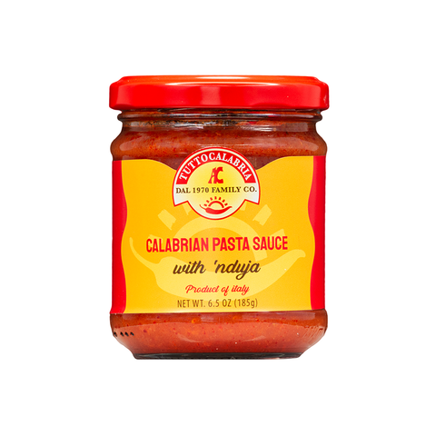 Calabrian Nduja Sauce, Made with Smoked Calabrese Sausage, Ready for Pasta, Pizza, or any of your other favorites, Tutto Calabria 6.3 ounce.