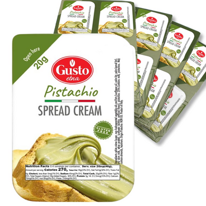 Gusto Etna, Pistachio Cream Cups, 16 Cups, 20g each, Sweet Pistachio Spread, Gluten-Free