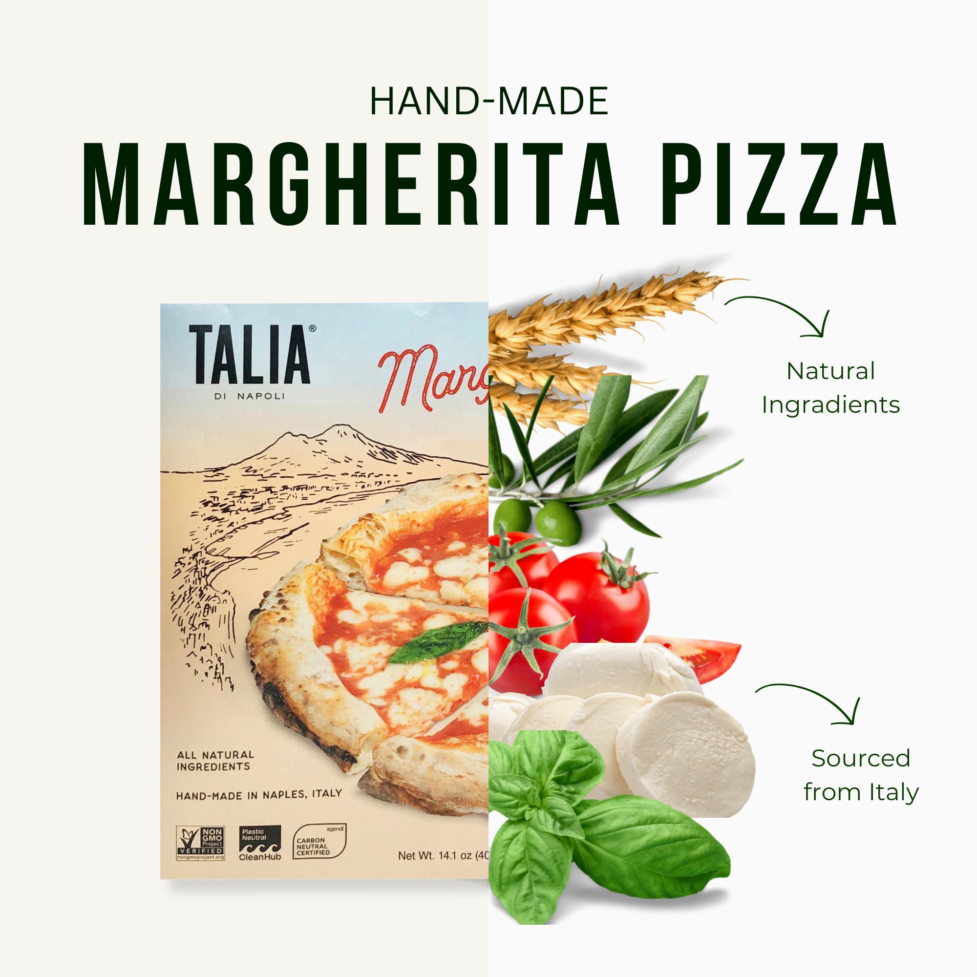 Talia Neapolitan Pizza, Handmade Artisan Frozen Pizza from Napoli