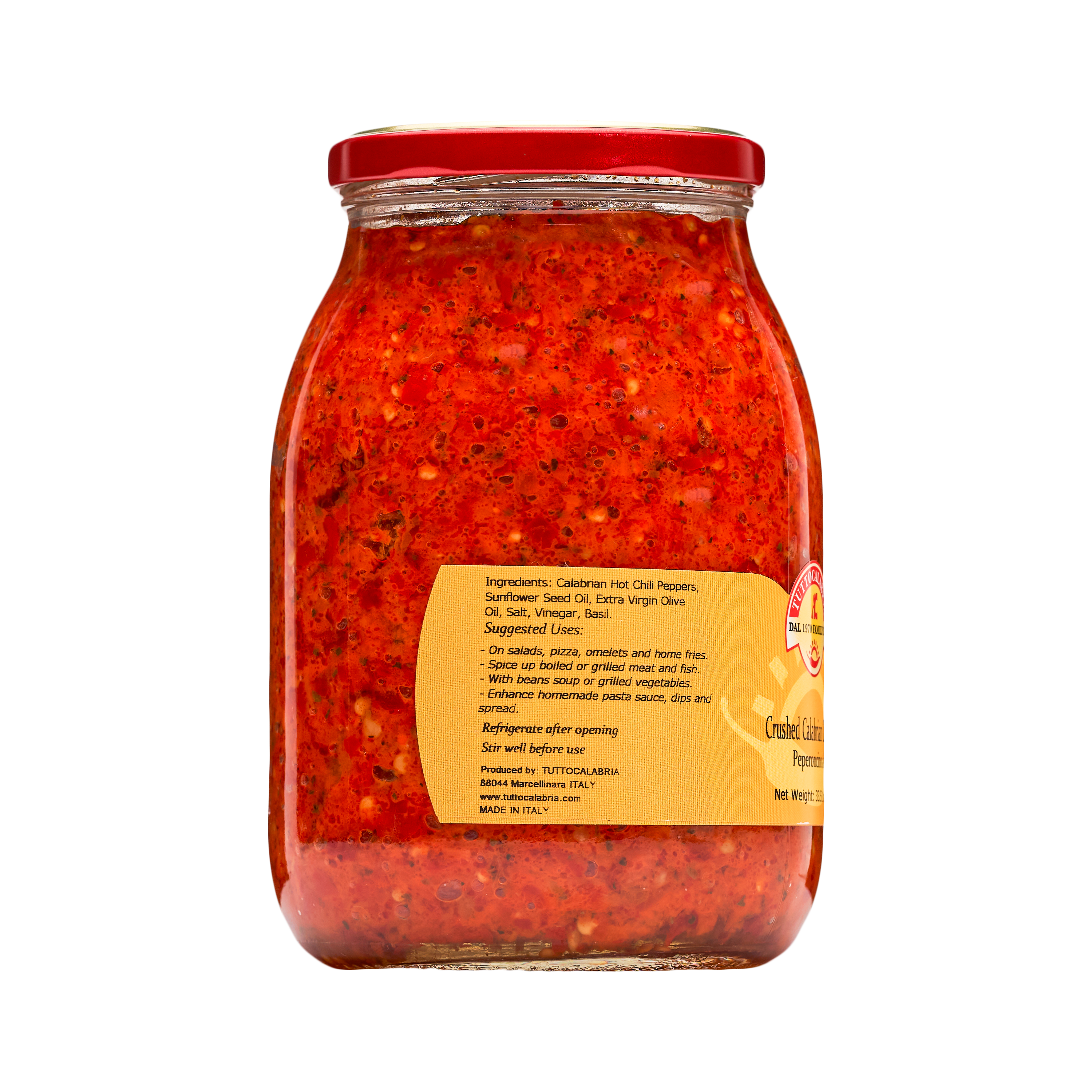 TuttoCalabria Crushed Hot Chili Peppers 33.5 oz.