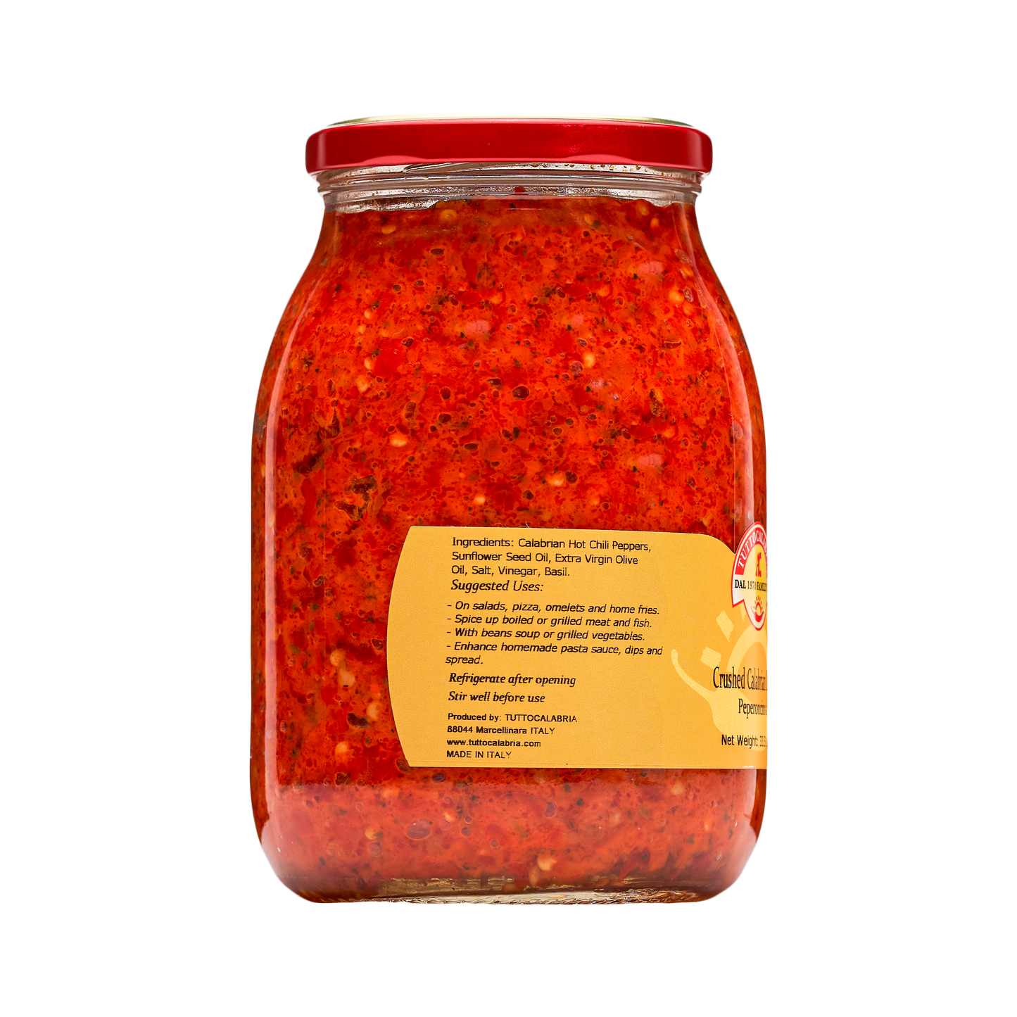 TuttoCalabria Crushed Hot Chili Peppers, 33.5oz