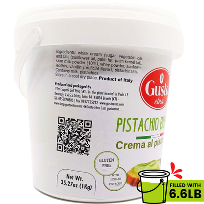 Gusto Etna Pistachio Cream Butter – 35% Pistachio, 6.6 lb (3kg)